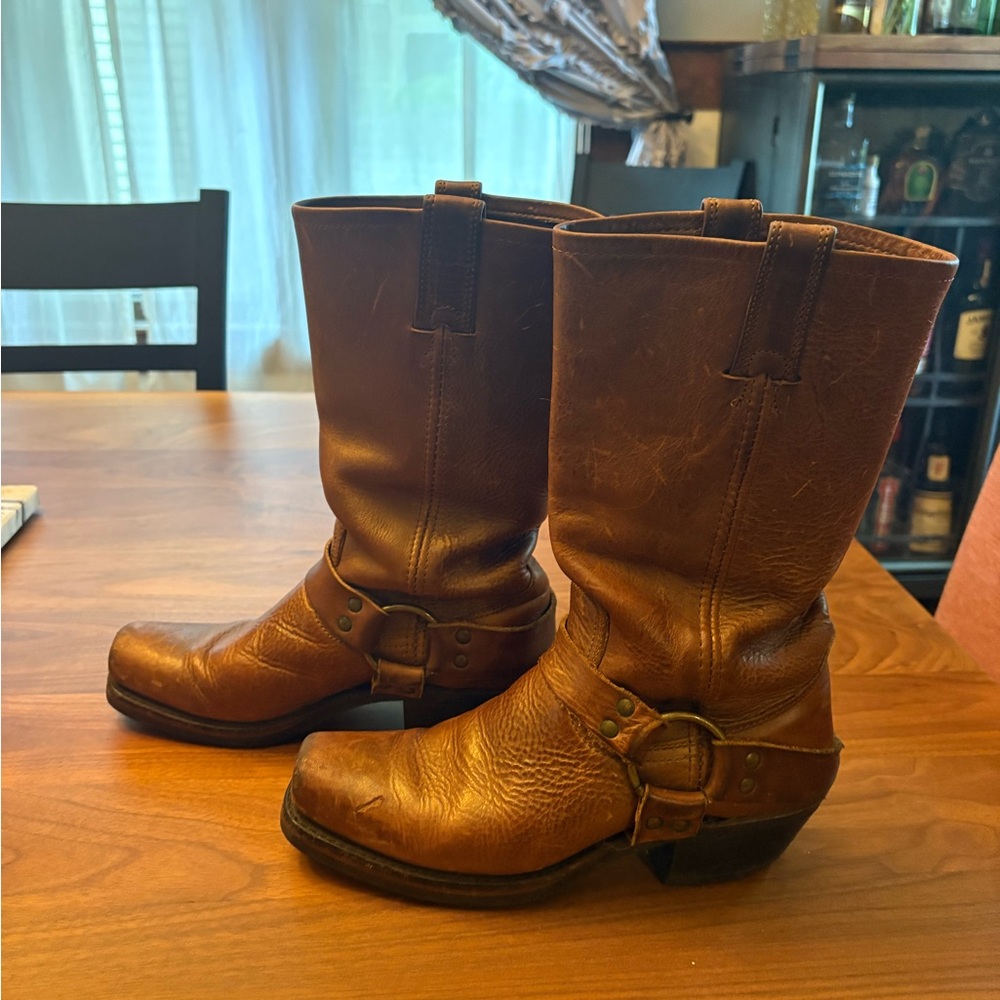Frye Tan Leather Boots